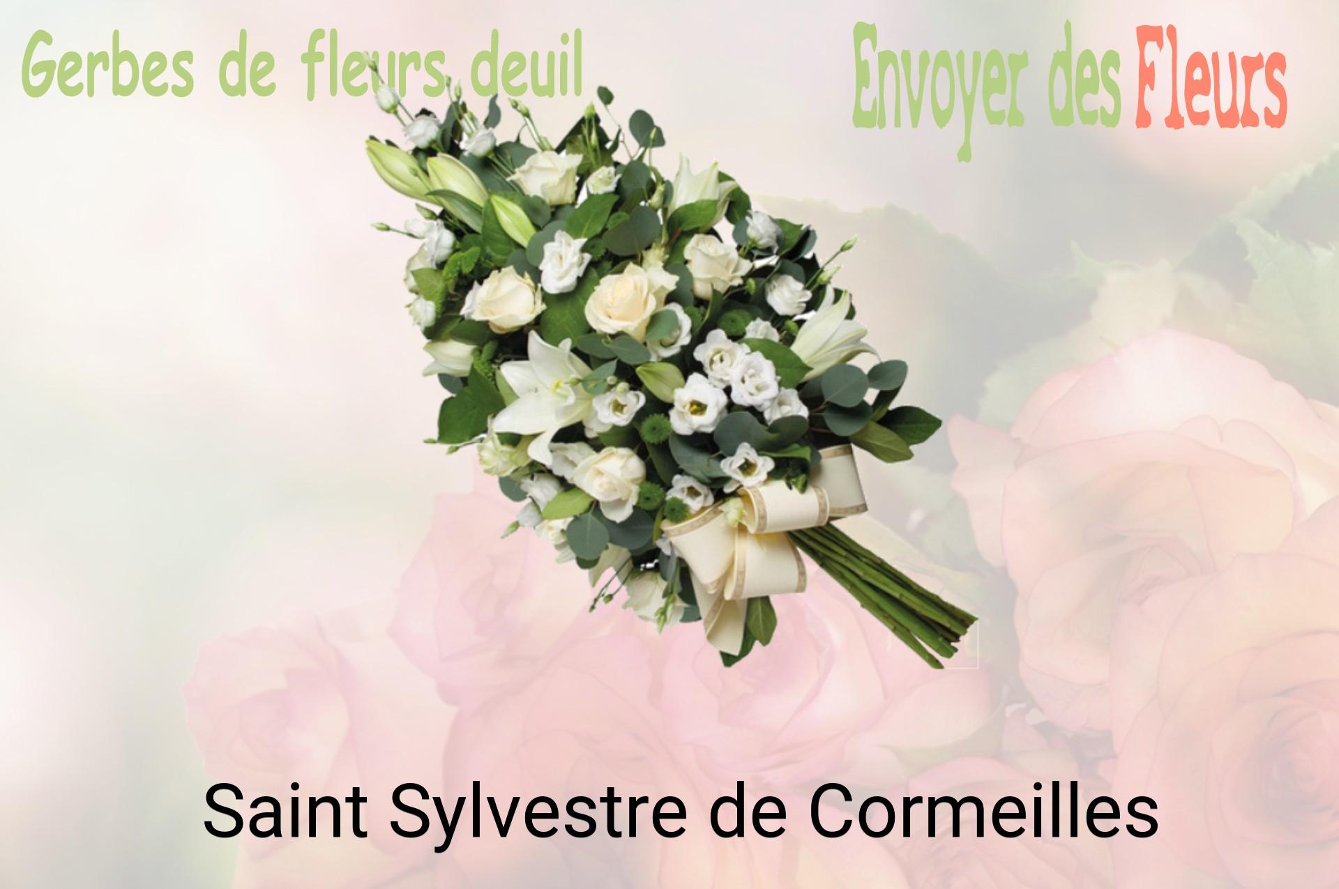Gerbe de fleurs de deuil livrée à Saint-Sylvestre-de-Cormeilles